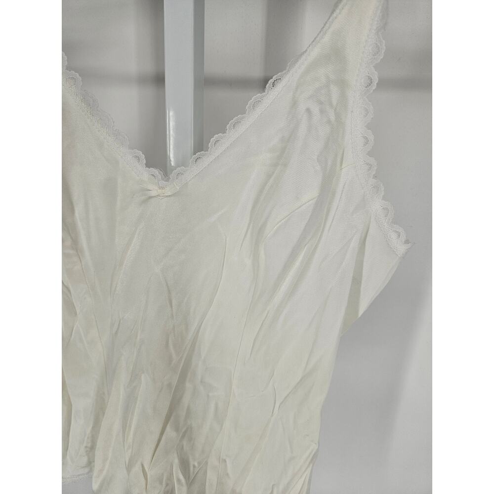 Vintage 1990s Warners Womens Sz 32 Perfect Measure Nylon Camisole White 55200 - Picture 2 of 4